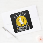 フラフのまわりにとハロウィーンのホラー猫を見つける スクエアシール (封筒)