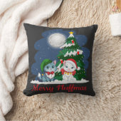 フラフメリーマスかわいい猫クリスマス クッション (ブランケット)