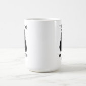 フラフユーブラックキャットスケッチ コーヒーマグカップ (中央)