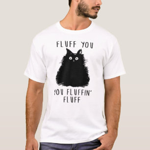 フラフユーブラックキャットスケッチ Tシャツ