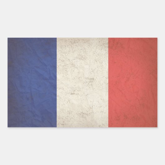フラフランスのグ動揺して 長方形シール (正面)