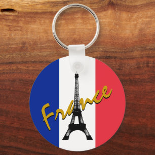 フラフランスのグ&エッフェルタワー – フランス/ラブスポーツ キーホルダー