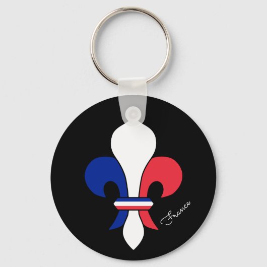 フラフランスのグ&フランス,リリー – フルーアファッション/スポーツ キーホルダー (裏面)