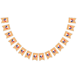 フラフランスのグ&フルーアDe Lysパーティーフランス/バナー  バンティングフラッグ