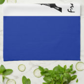 フラフランスのッグ&エッフェルタワー-フランス/スポーツファン キッチンタオル (折り畳み)