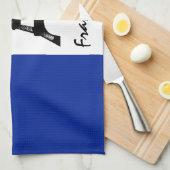 フラフランスのッグ&エッフェルタワー-フランス/スポーツファン キッチンタオル (四つ折り)