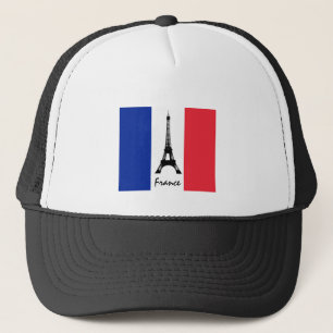 フラフランスのッグ&エッフェルタワー-フランス/スポーツファン キャップ