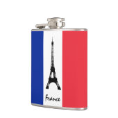 フラフランスのッグ&エッフェルタワー-フランス/スポーツファン フラスク (左)