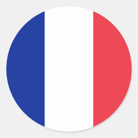 フラフランスのンス国旗 ラウンドシール (正面)