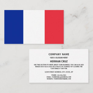 フラフランスのンス国旗 名刺