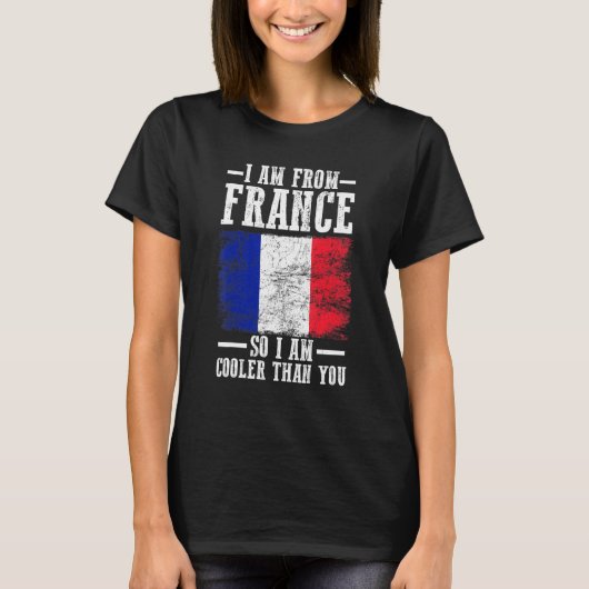 フラフランスのンス国旗 Tシャツ (正面)
