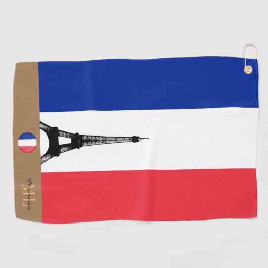 フラフランスのンス・エッフェルフラモノグラムのス ゴルフタオル (横)