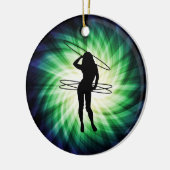 フラフープガールカッコいい; セラミックオーナメント (左)