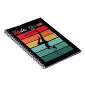 フラフープクイーンズスポーツ女性の女の子フーピング ノートブック (右側)