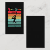 フラフープクイーンズスポーツ女性の女の子フーピング 名刺 (正面/裏面)