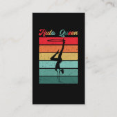 フラフープクイーンズスポーツ女性の女の子フーピング 名刺 (正面)