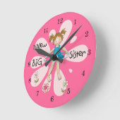 フラフープニュービッグシスター ラウンド壁時計 (傾斜)
