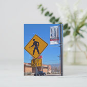 フラフープペデストリアンサイン，アルバカーキニューメキシコ ポストカード (スタンド正面)