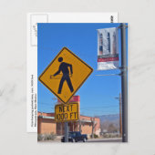 フラフープペデストリアンサイン，アルバカーキニューメキシコ ポストカード (正面/裏面)