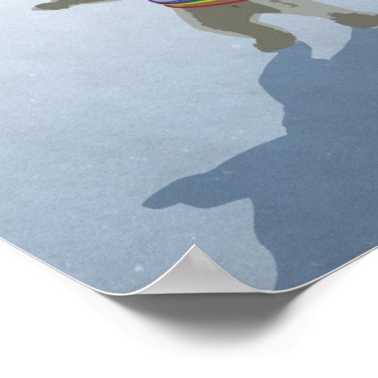 フラフープポーラベアポスター ポスター (角)