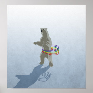 フラフープポーラベアポスター ポスター