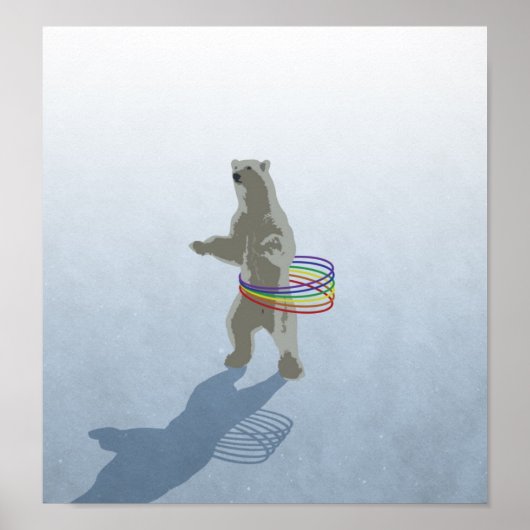 フラフープポーラベアポスター ポスター (正面)