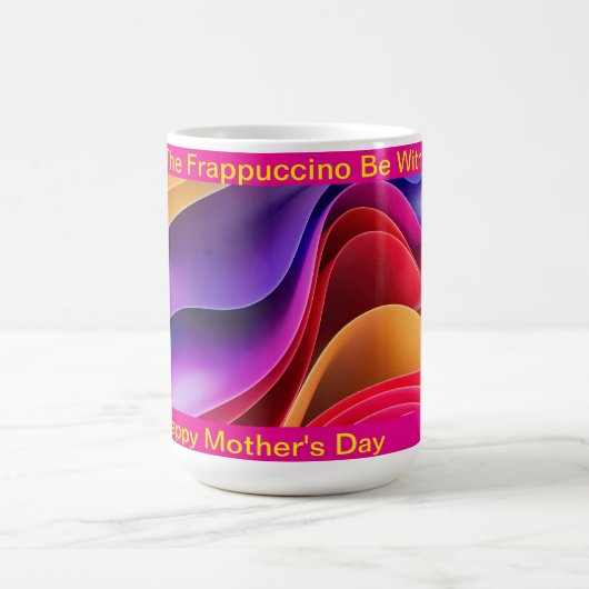 フラプチーノがあなたと一緒にいることを願う コーヒーマグカップ (中央)