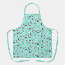 フラプチーノコーヒー散布ドナツパターン エプロン