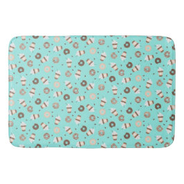 フラプチーノコーヒー散布ドナツパターン バスマット