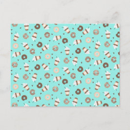 フラプチーノコーヒー散布ドナツパターン ポストカード
