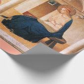 フラベートアンジェリコクリスマスピンクによる受胎告知 ラッピングペーパー (角)