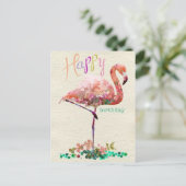フラマンド・ローズ 誕生日おめでとう ポストカード (スタンド正面)