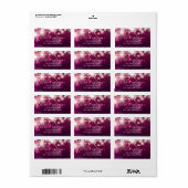 フラマーの輝きを持つファッショナブルなピンクのグリッター ラベル (フルシート)