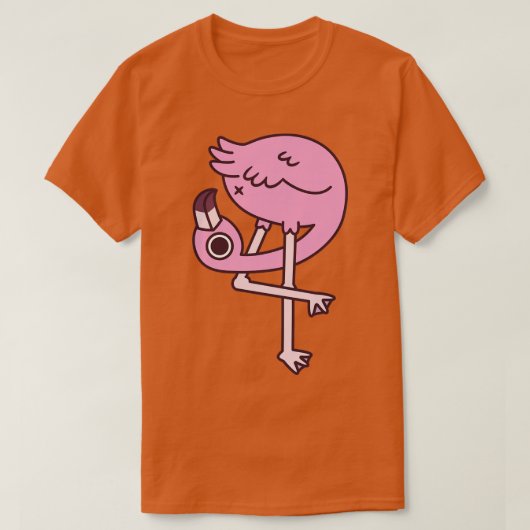 フラミおもしろいンゴのお尻 Tシャツ (デザイン正面)