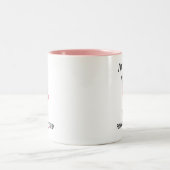 フラミおもしろいンゴのフ退職したロッキングギフトコーヒーマグ ツートーンマグカップ (中央)