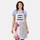 フラミおもしろいンゴの料理アドバイス エプロン (着用した状態)