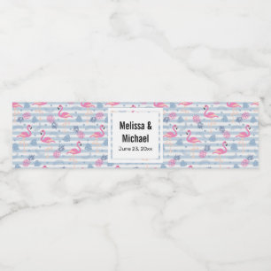 フラミお洒落ンゴ&パイナップルパタ結婚ーン ペットボトルラベル