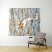 フラミかわいらしンゴの羽の生えた水色 タペストリー (インサイチュ(横))