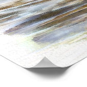 フラミかわいらしンゴの羽の生えた水色 ポスター (角)