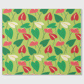 フラミカラフルンゴ花柄の包装紙 ラッピングペーパー (フラット)