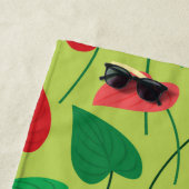 フラミカラフルンゴ花柄ビーチタオル ビーチタオル (インサイチュ)