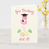 フラミガーリーンゴの卒業帽子だ カード (黄色い花)