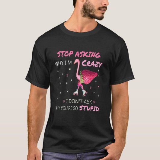 フラミストップンゴの理由フラ熱狂するミンゴ Tシャツ (正面)