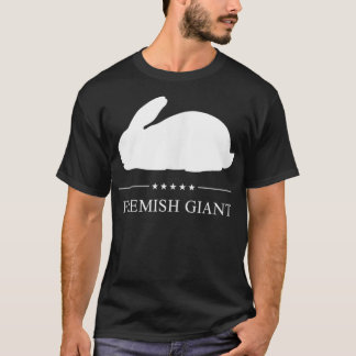 フラミッシュ大ウサギ白シルエット Tシャツ