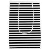 フラミパーソナライズされたンゴストライプの抱き枕 ミディアムペーパーバッグ (裏面)