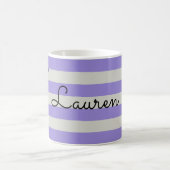 フラミパーソナライズされたンゴハートマグ（紫-紫） コーヒーマグカップ (中央)