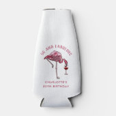 フラミパーソナライズされたンゴ50番誕生日ノベルティスワッグ ボトルクーラー (正面)