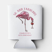 フラミパーソナライズされたンゴ50番誕生日ノベルティスワッグ 缶クーラー (裏面)