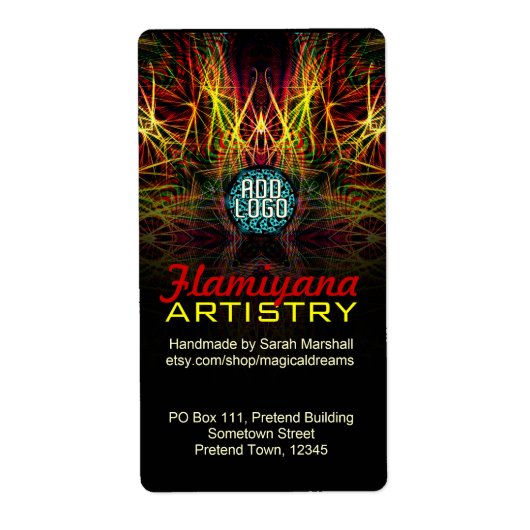 フラミヤナ芸術幾何学的アートラベル ラベル (正面)