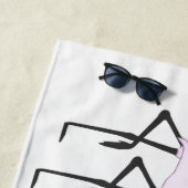 フラミユニークンゴ ビーチタオル (インサイチュ)